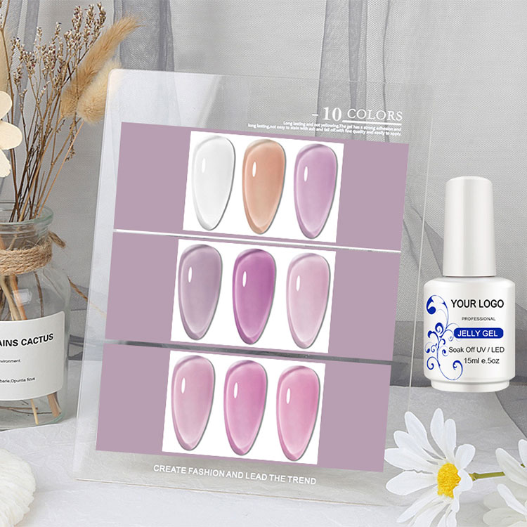 15ml led přes růžový bílý želé lak na nehty