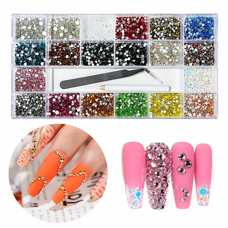 3D diamanty na nehty