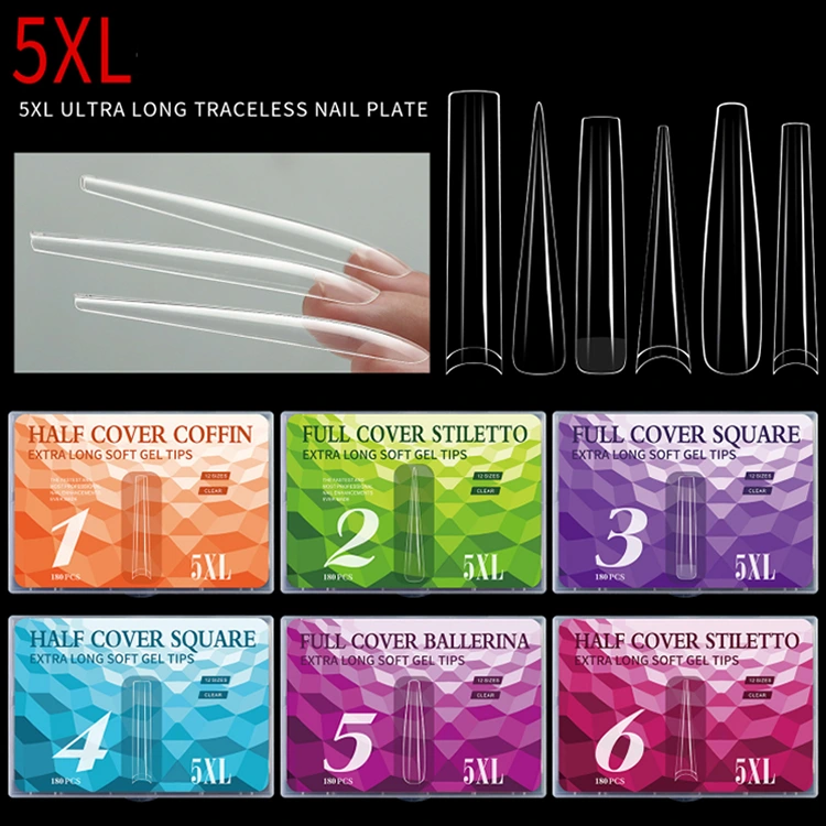 5xl ultra dlouhé tipy na nehty