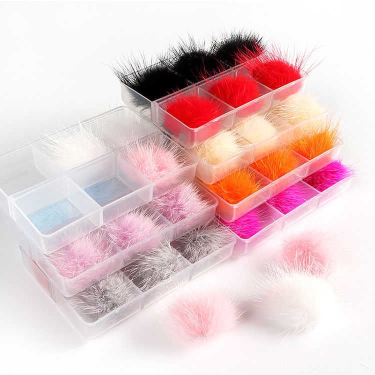 6ks Box 3d Sofy Magnetic Pom Pom na nehty