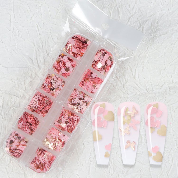 Květiny Nail Glitter Flitry