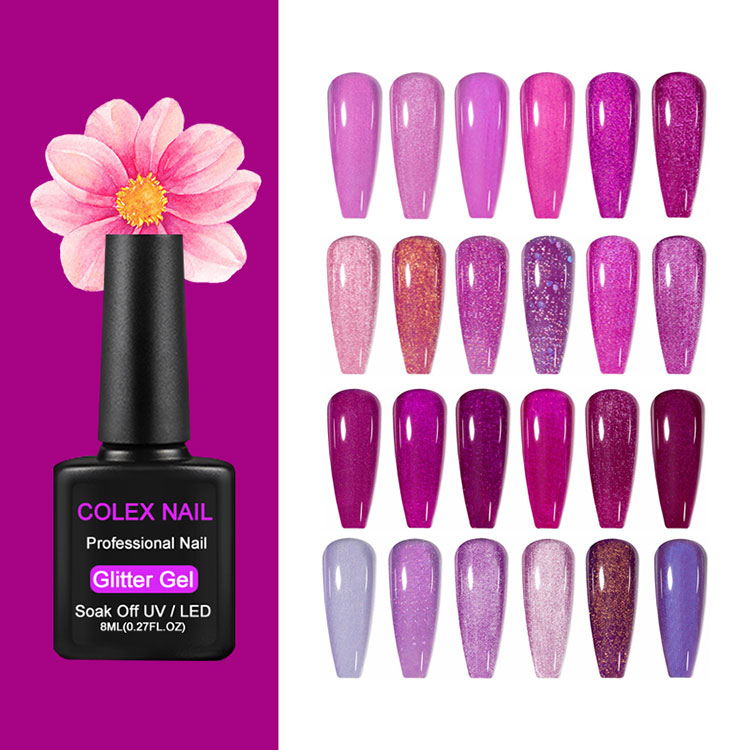 Dobrá houževnatost Glitter Gel Polish