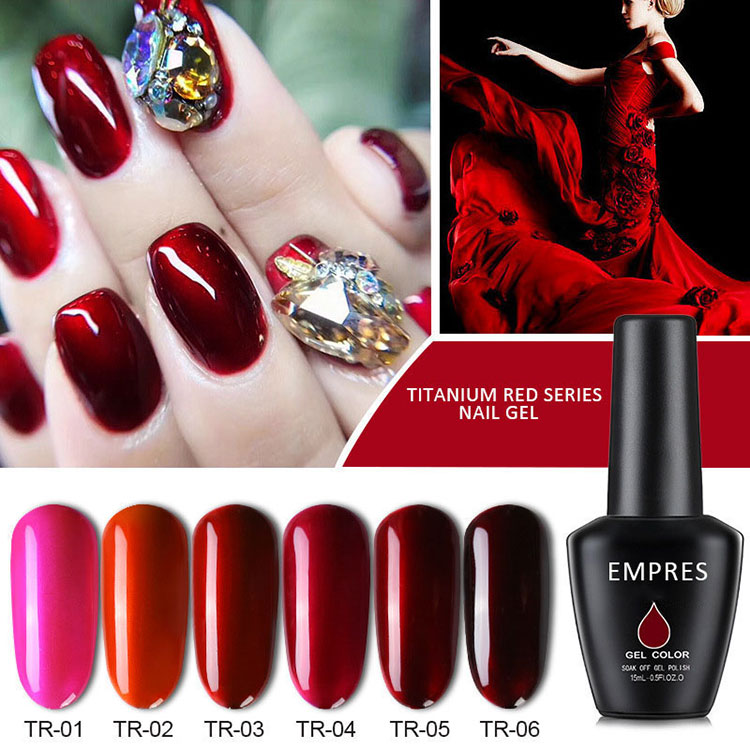 Zrcadlový efekt Titanium Red UV Gel Polish