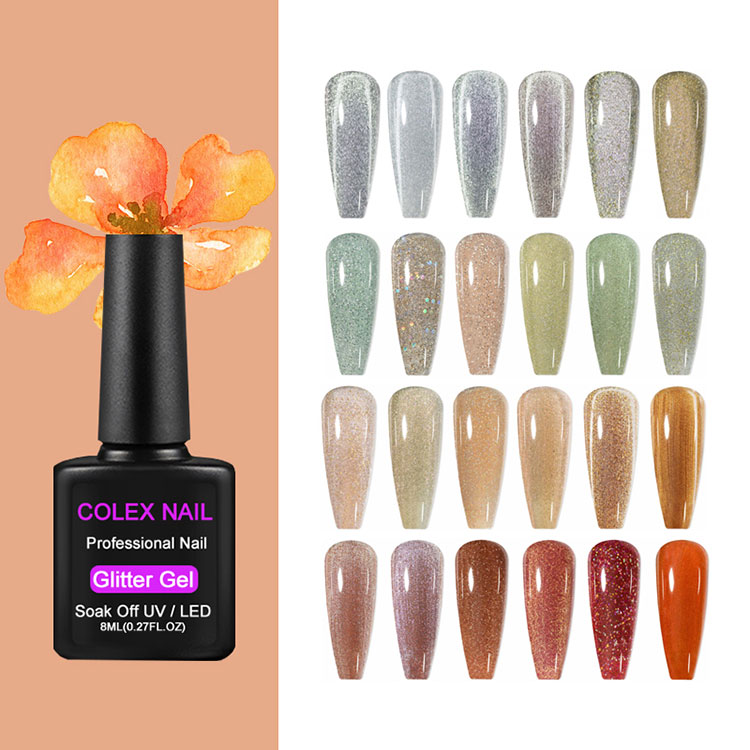 Sparšující barvy Glitter Gel Polish